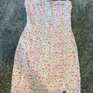 Floral Strapless Dress